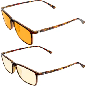 Zestaw okulary blokujące niebieskie światło Brown