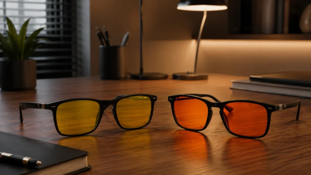 czym różnią się żółte i pomarańczowe okulary